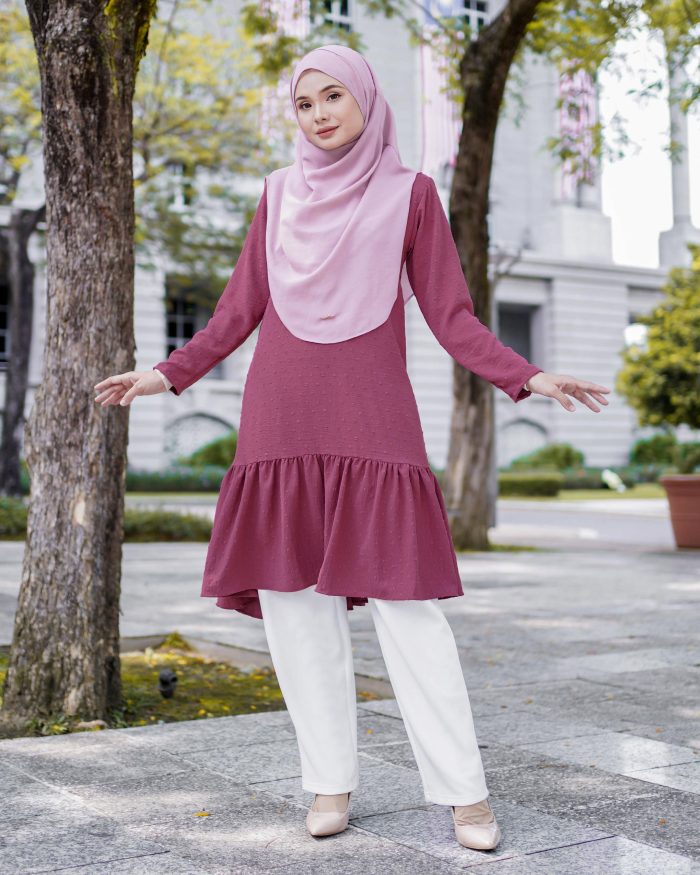 Tunic Ruffle Riska - Cerise Pink - Image 3