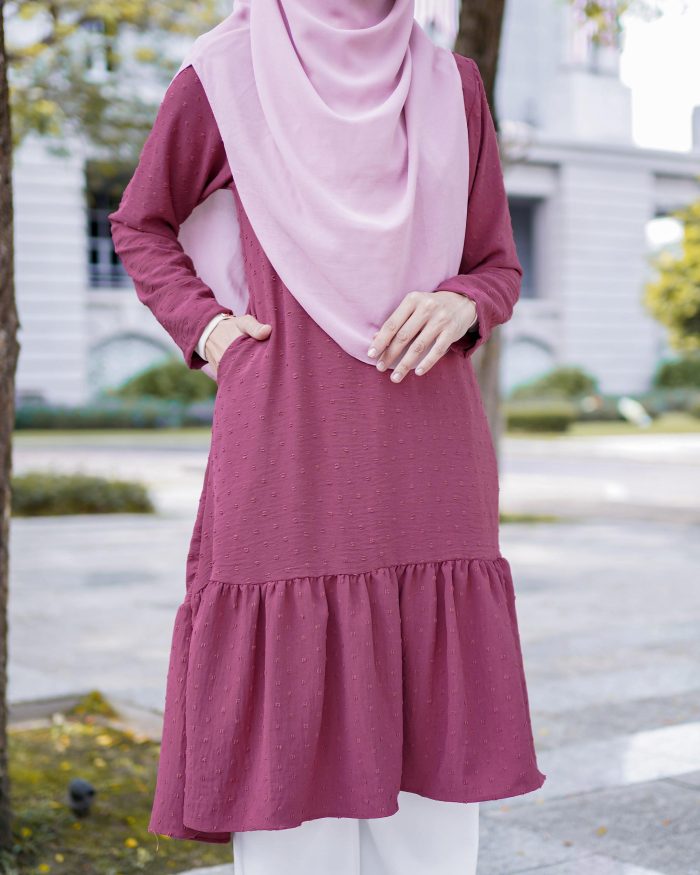 Tunic Ruffle Riska - Cerise Pink - Image 4