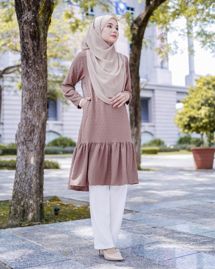 Tunic Ruffle Riska - Cobble Stone - Image 4