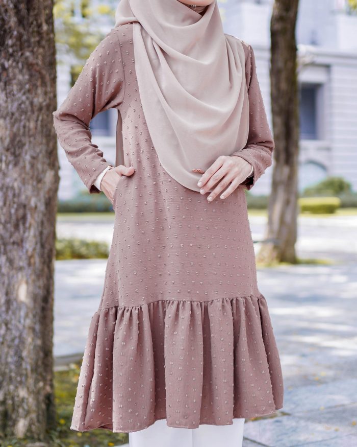 Tunic Ruffle Riska - Cobble Stone - Image 3