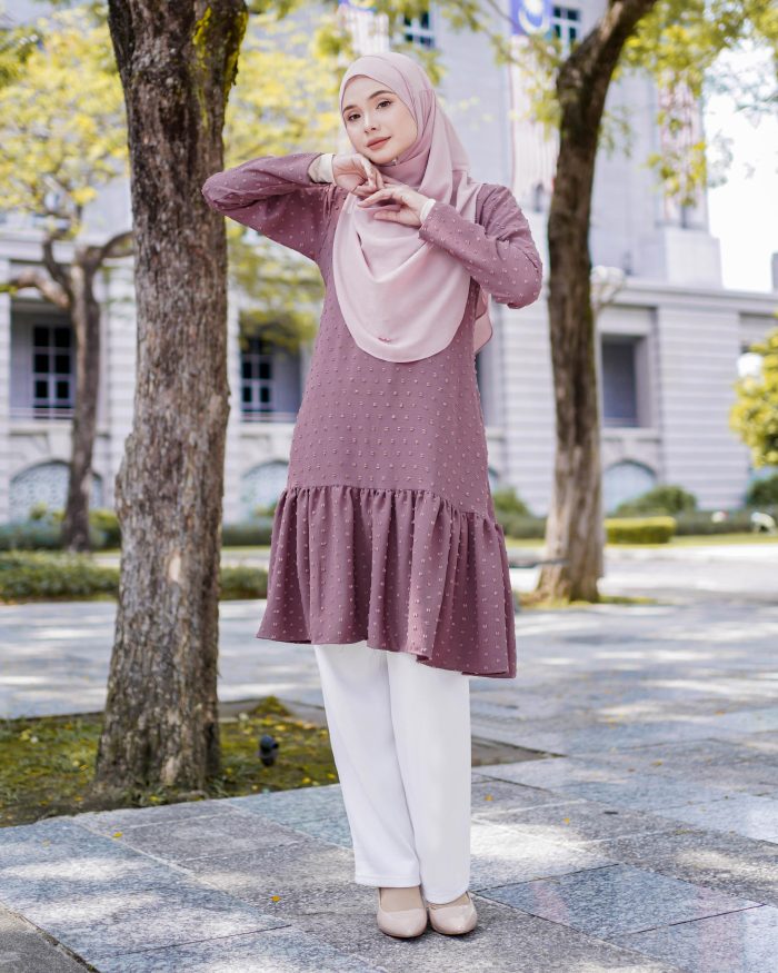 Tunic Ruffle Riska - Haze Plum - Image 2