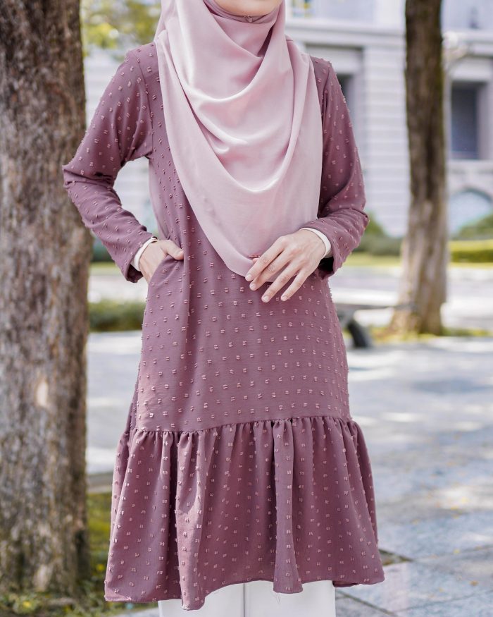 Tunic Ruffle Riska - Haze Plum - Image 3