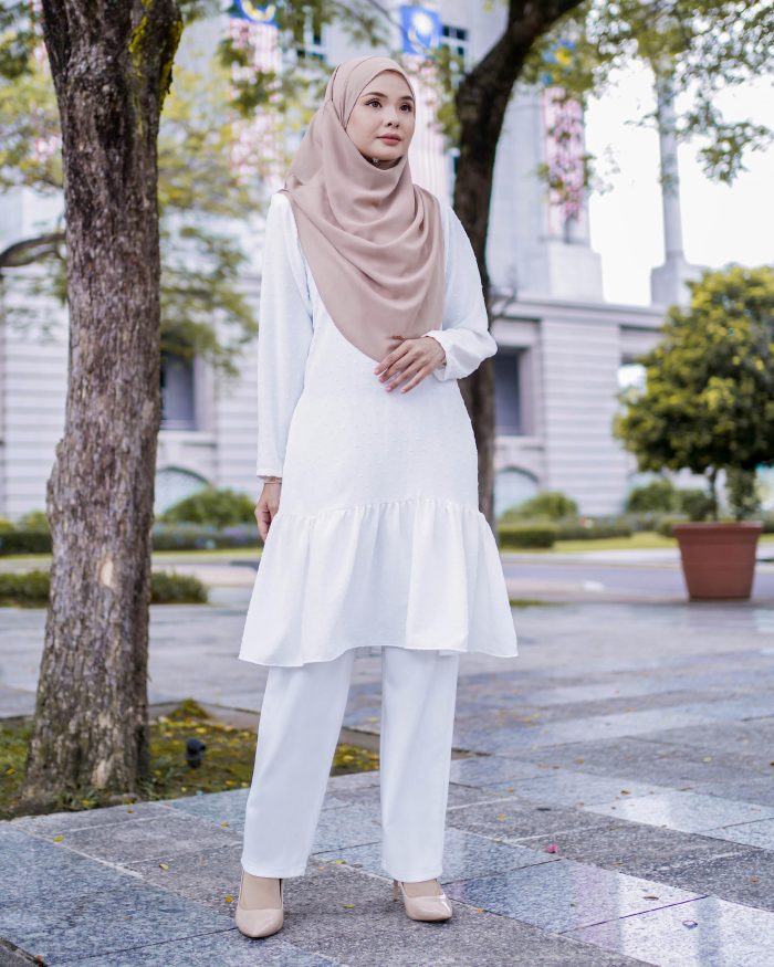 Tunic Ruffle Riska - Off White - Image 2