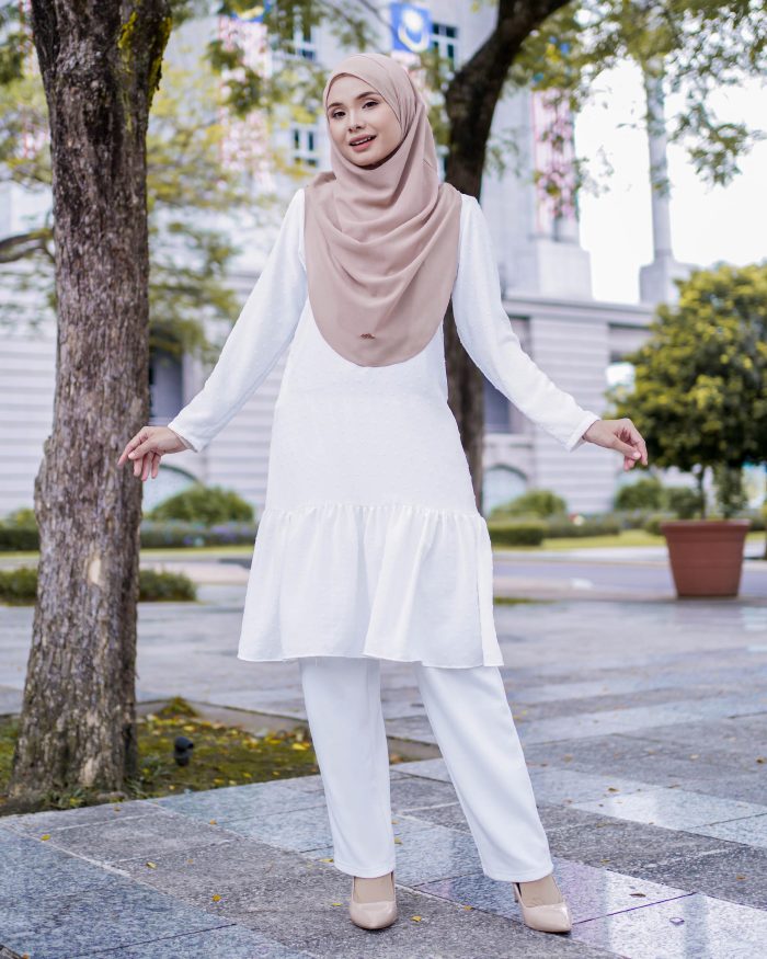 Tunic Ruffle Riska - Off White