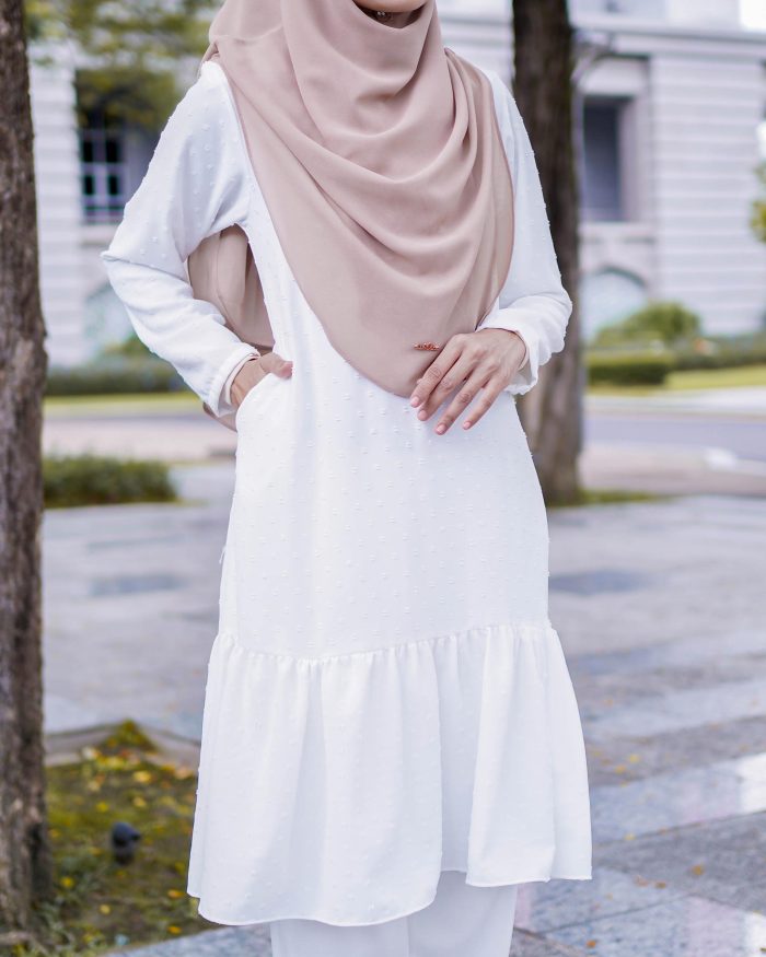 Tunic Ruffle Riska - Off White - Image 4