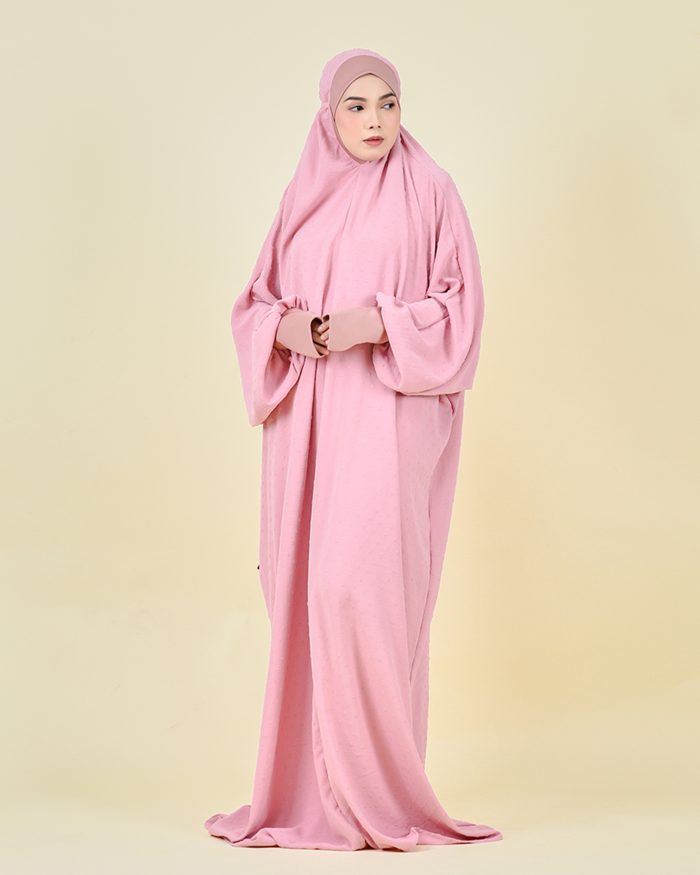 Telekung Sultanah Royale - Pink - Image 4