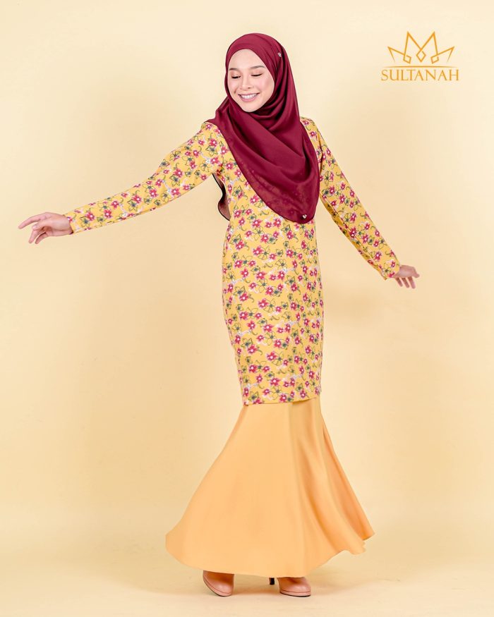 Baju Kurung Moden Sultanah Balqis - Tuscany Yellow