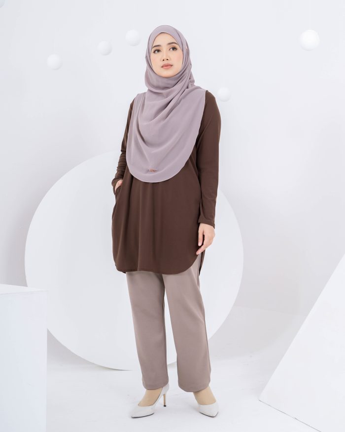 Blouse Laiqa - Mocha Brown - Image 2