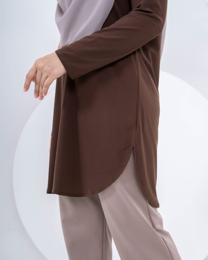 Blouse Laiqa - Mocha Brown - Image 3