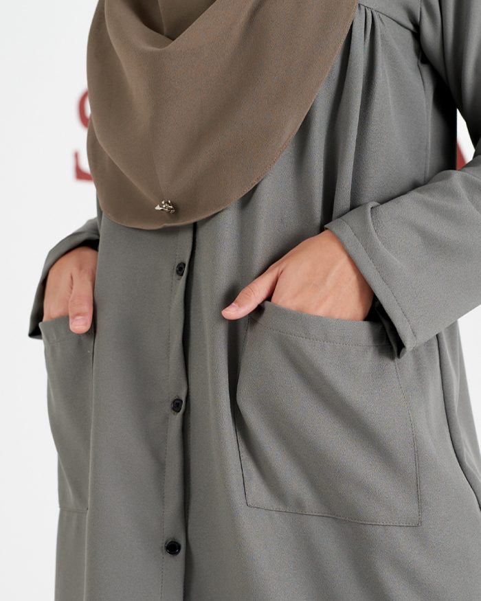Blouse Saniyah - Ash Grey - Image 3