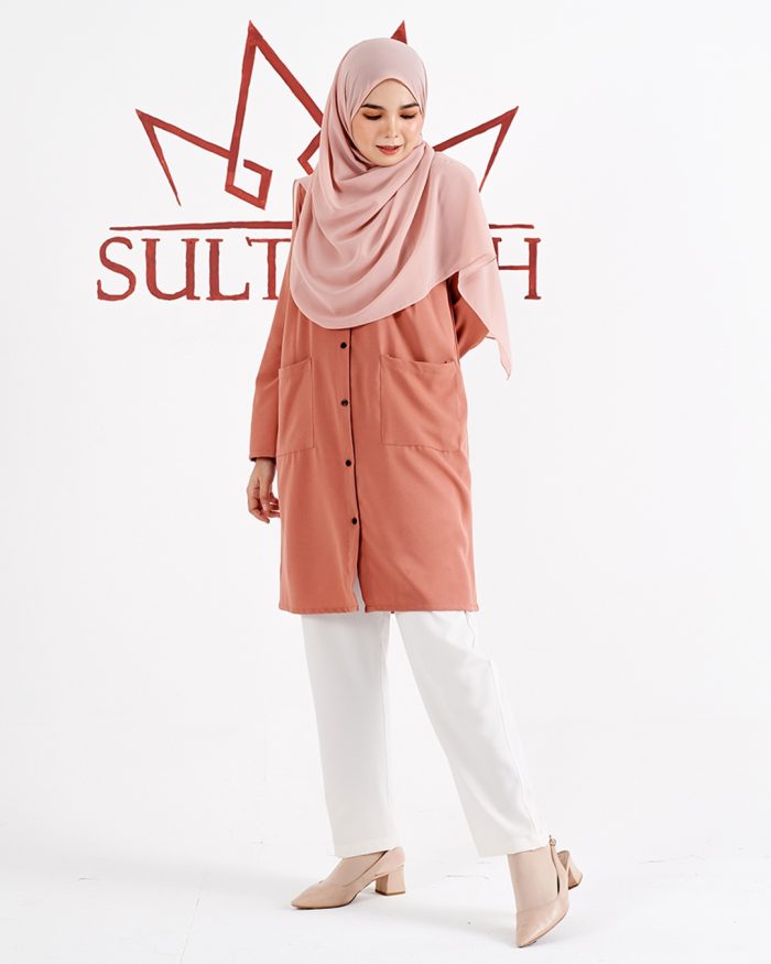 Blouse Saniyah - Dark Salmon - Image 2