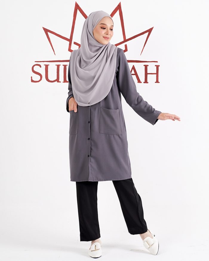 Blouse Saniyah - Iron Grey - Image 2