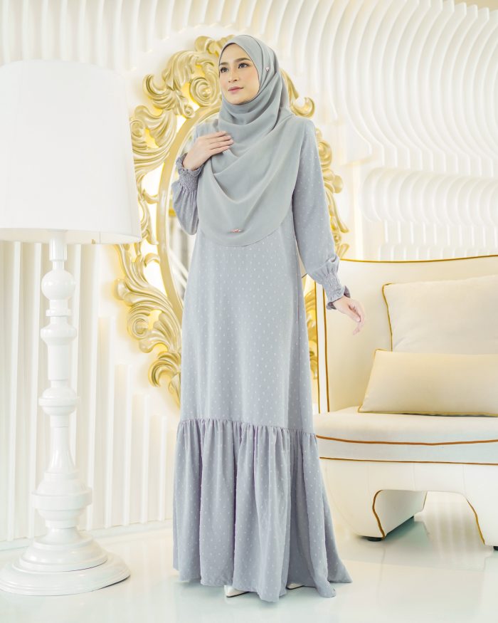 Dress Ruffle Rosalinda - Ash Grey - Image 2
