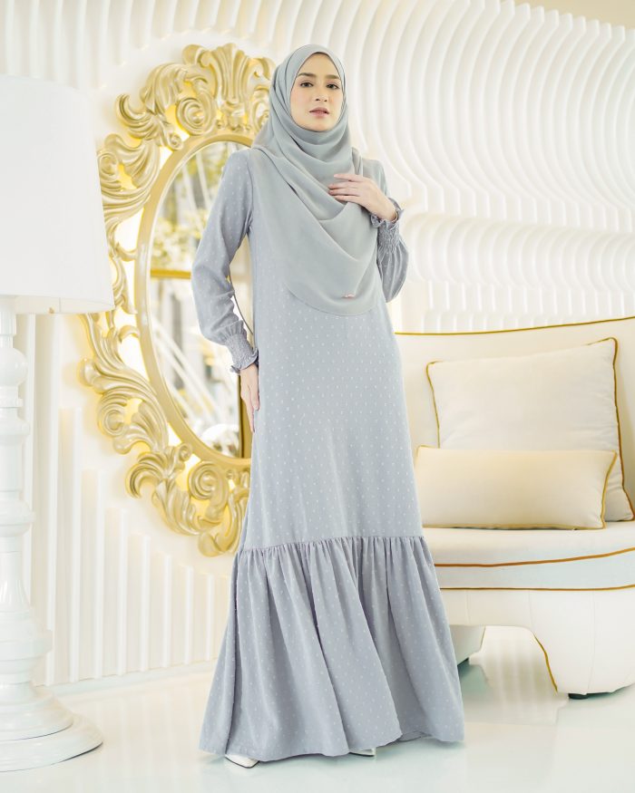 Dress Ruffle Rosalinda - Ash Grey