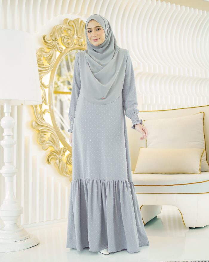 Dress Ruffle Rosalinda - Ash Grey - Image 3