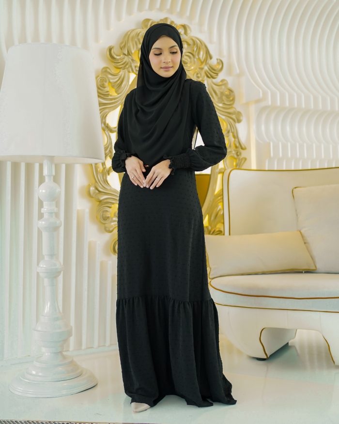 Dress Ruffle Rosalinda - Jade Black - Image 2