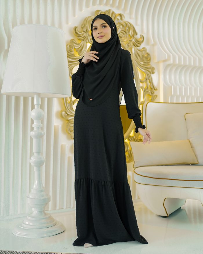 Dress Ruffle Rosalinda - Jade Black