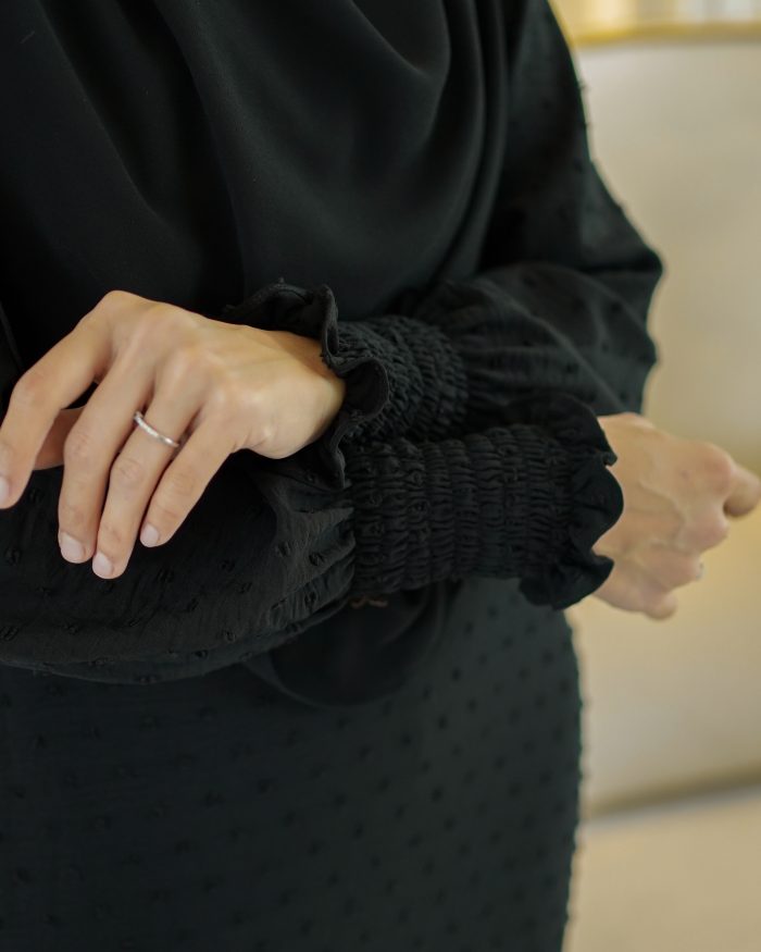 Dress Ruffle Rosalinda - Jade Black - Image 3