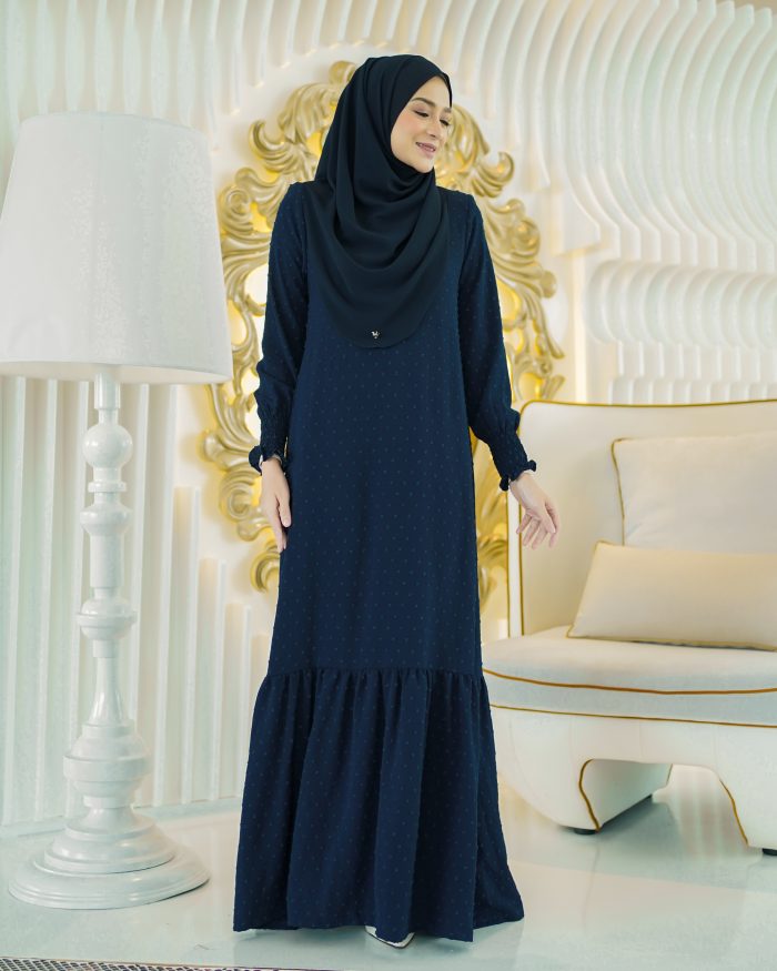 Dress Ruffle Rosalinda - Navy Blue - Image 2