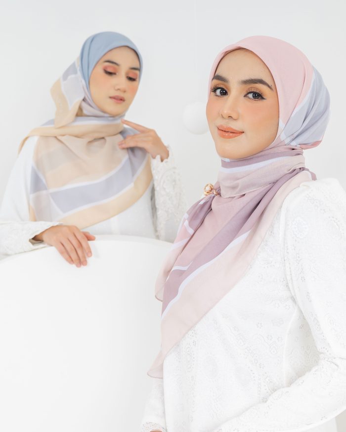 Tudung Bawal Cotton Kueh Koci - Pumpkin Spice - Image 3