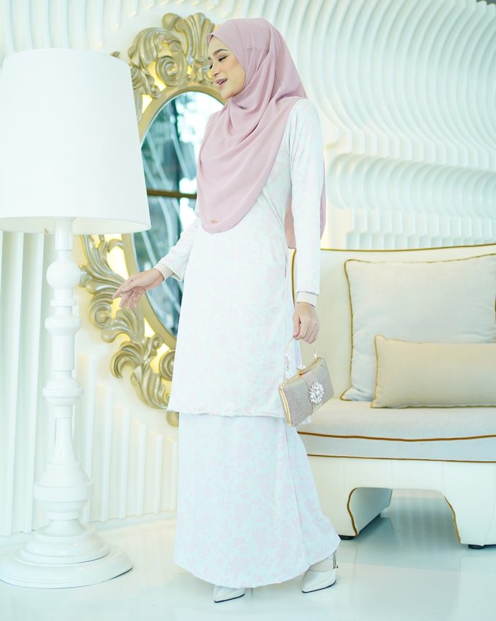 Baju Kurung Laura Printed 5.0 - Pink Palma