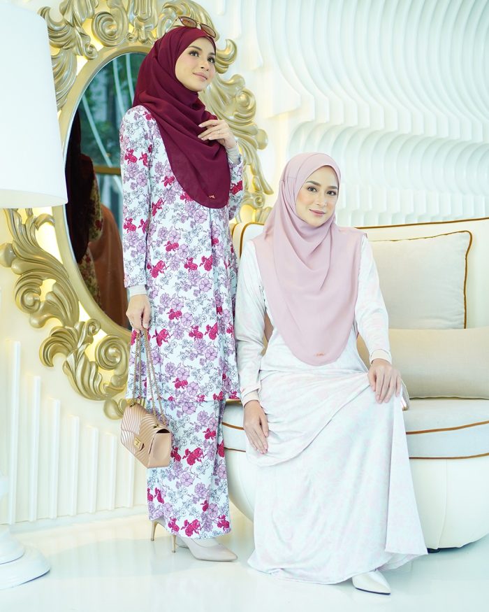 Baju Kurung Laura Printed 5.0 - Valeria Pink - Image 5