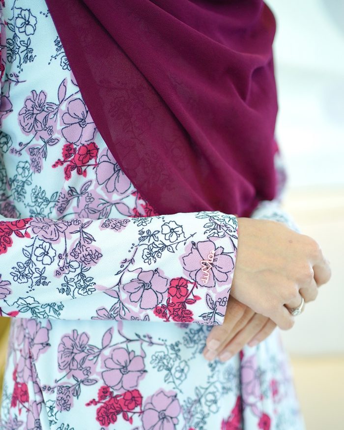 Baju Kurung Laura Printed 5.0 - Valeria Pink - Image 4