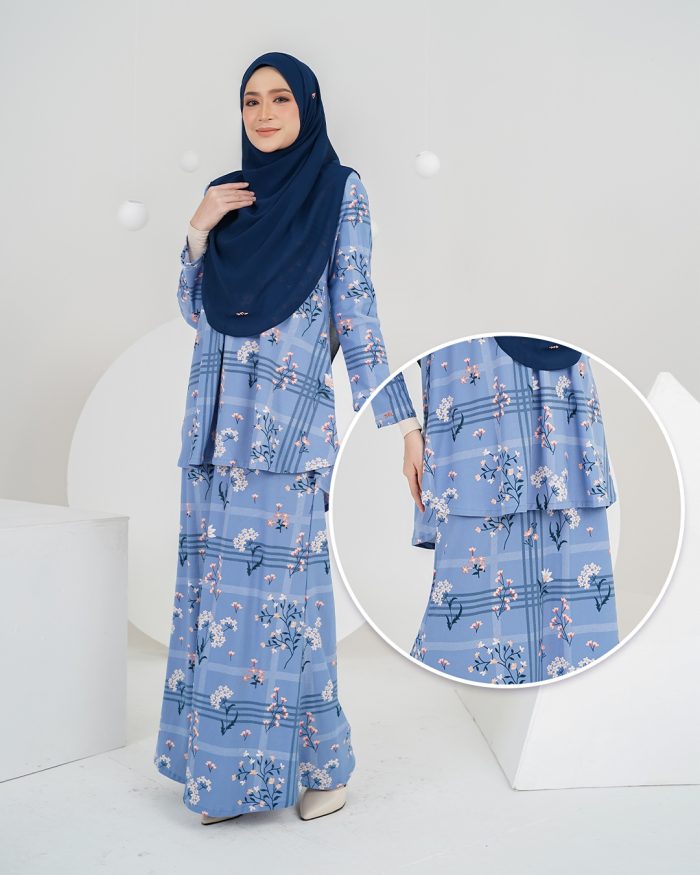 Baju Kurung Lola Printed 2.0 - Fairytale Hortensia