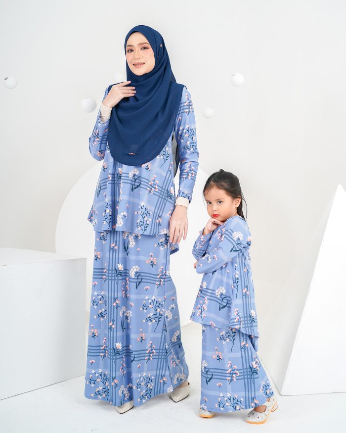 Baju Kurung Lola Printed Kids 2.0 - Fairytale Hortensia - Image 3