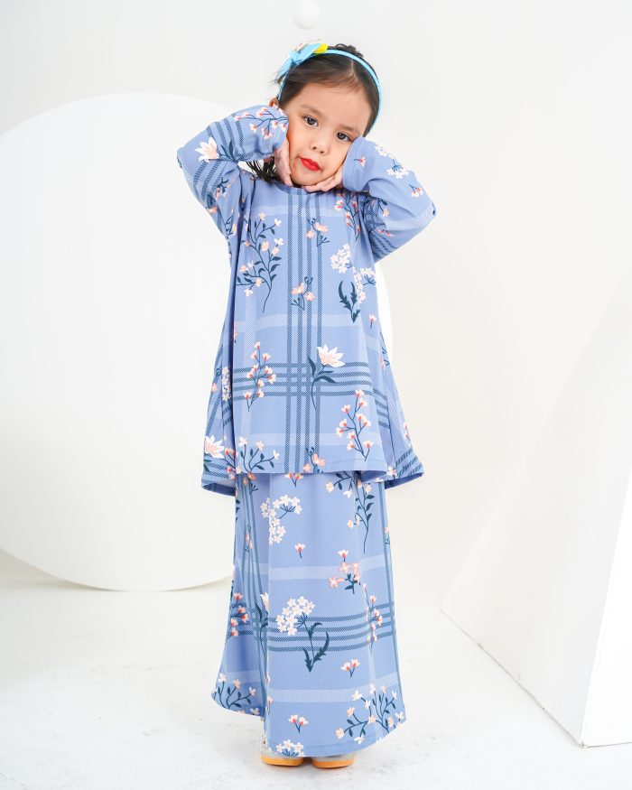 Baju Kurung Lola Printed Kids 2.0 - Fairytale Hortensia