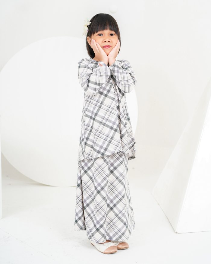 Baju Kurung Lola Printed Kids 2.0 - Gingham Matte