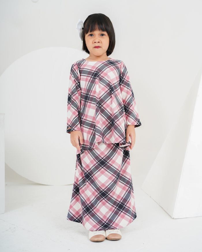 Baju Kurung Lola Printed Kids 2.0 - Gingham Rocky - Image 2