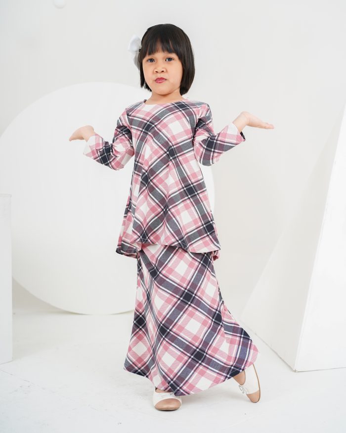 Baju Kurung Lola Printed Kids 2.0 - Gingham Rocky