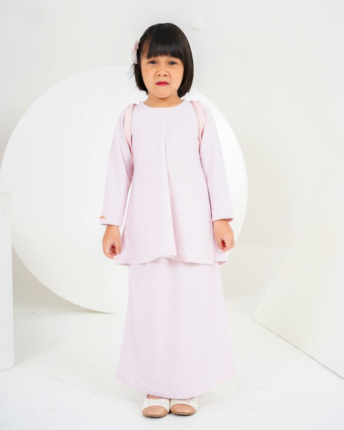 Baju Kurung Lola Printed Kids 2.0 - Polka Rosey