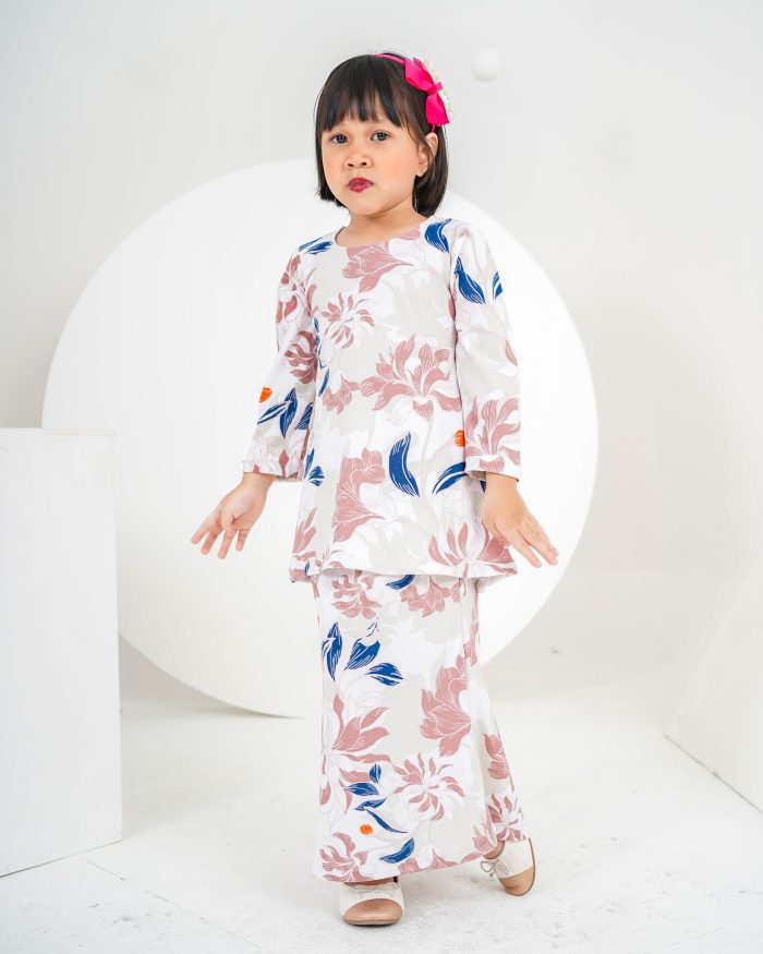 Baju Kurung Lola Printed Kids 2.0 - Protea Queen