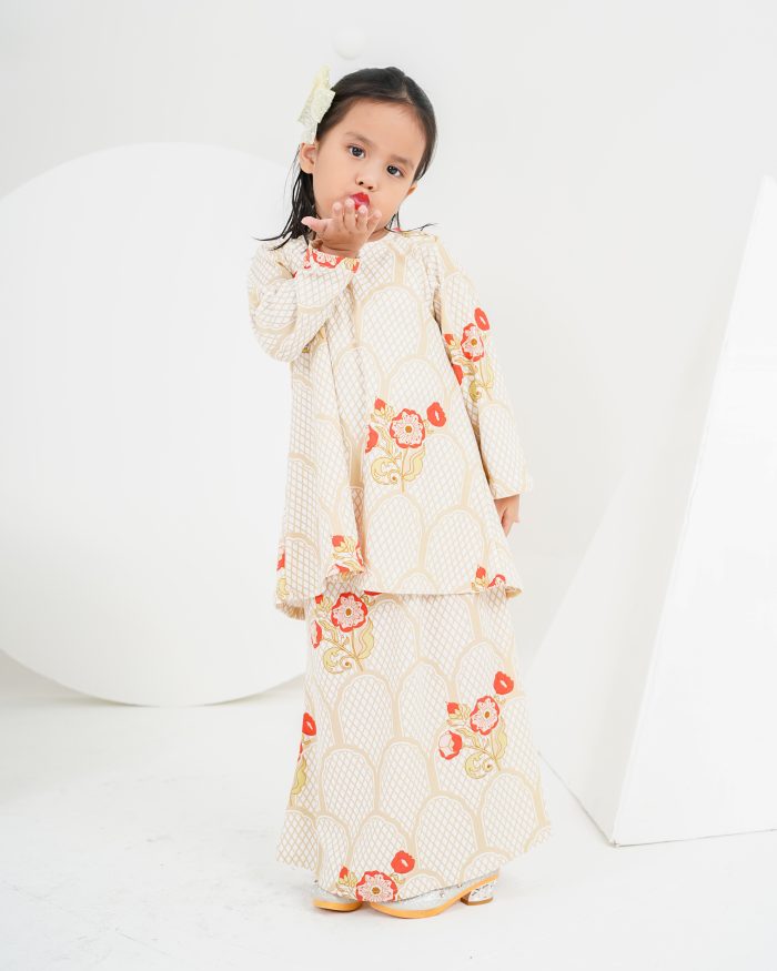 Baju Kurung Lola Printed Kids 2.0 - Roman Summer