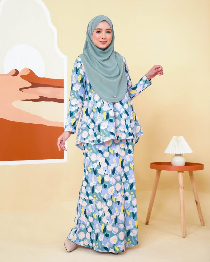 Baju Kurung Lola Printed 2.0 - Vangogh Saffron - Image 2