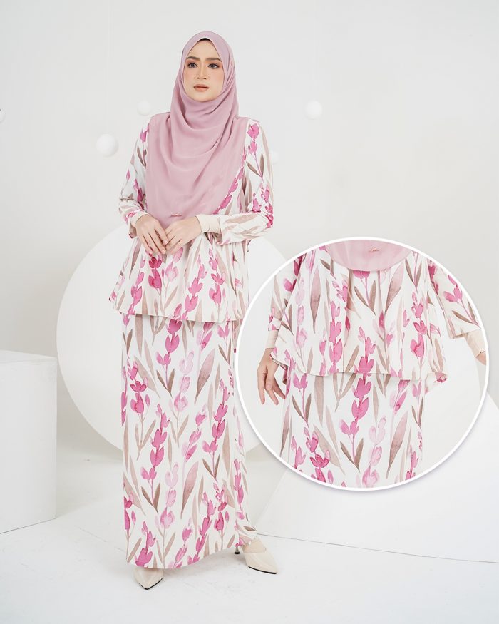 Baju Kurung Lola Printed 2.0 - Pink Paradise