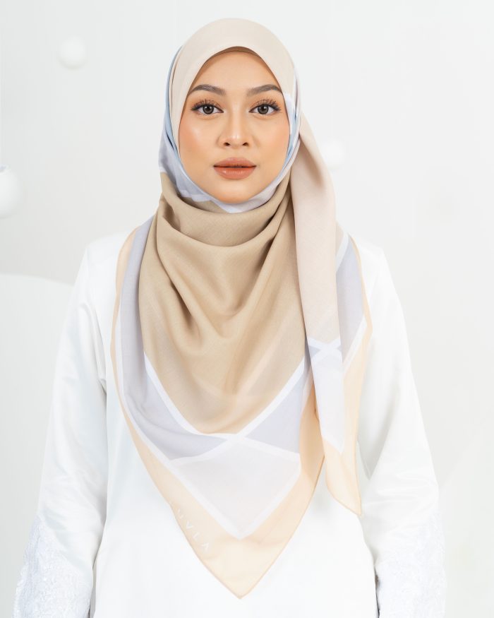 Tudung Bawal Cotton Kueh Koci - Pumpkin Spice