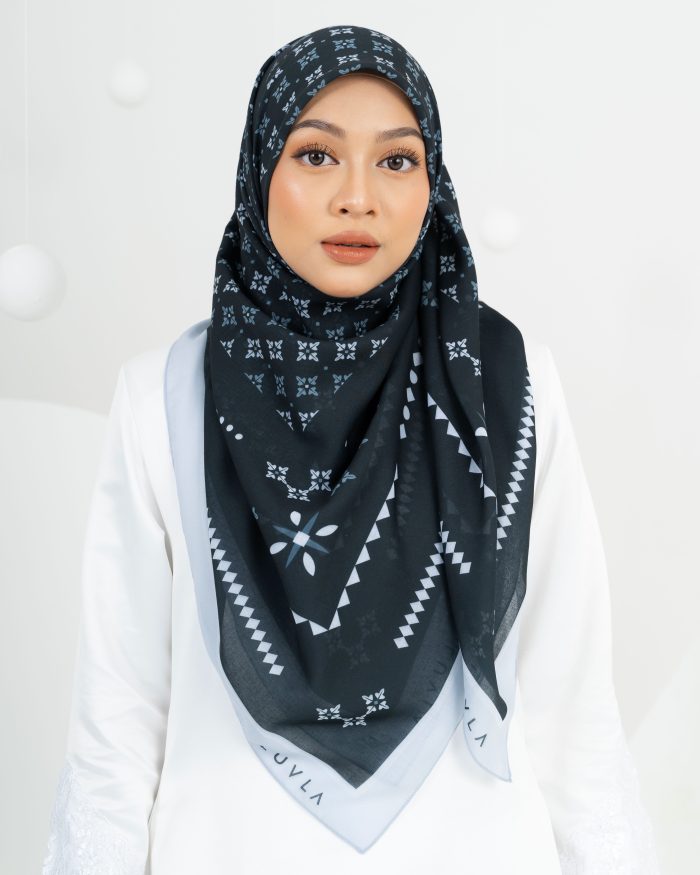 Tudung Bawal Cotton Turkish Delight - Black Mulberry