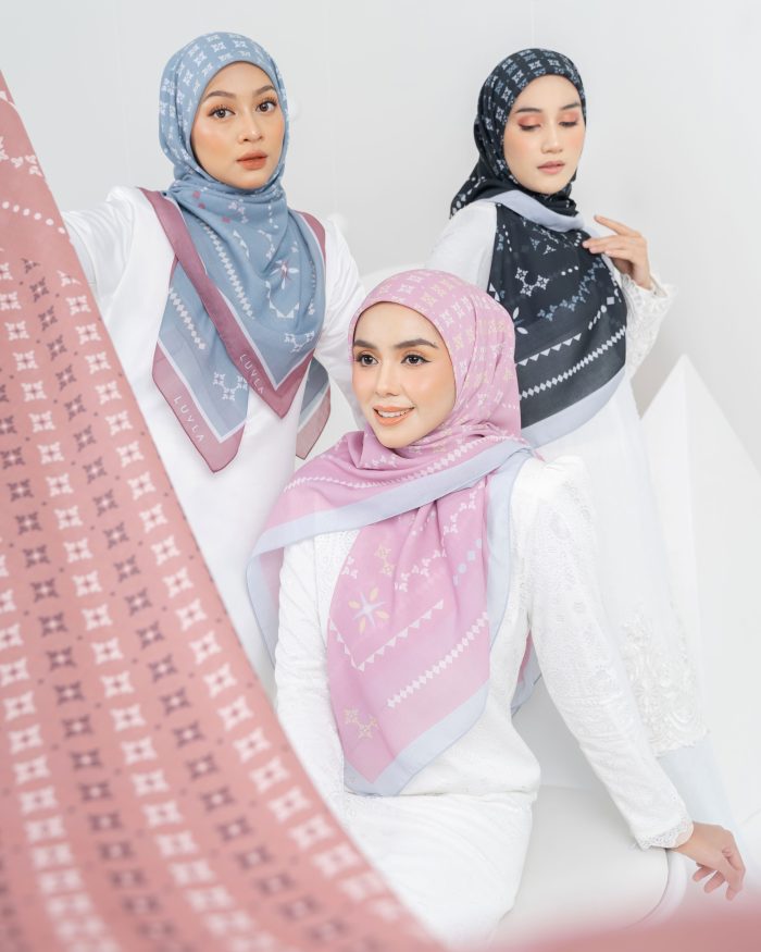 Tudung Bawal Cotton Turkish Delight - Rosewater - Image 3