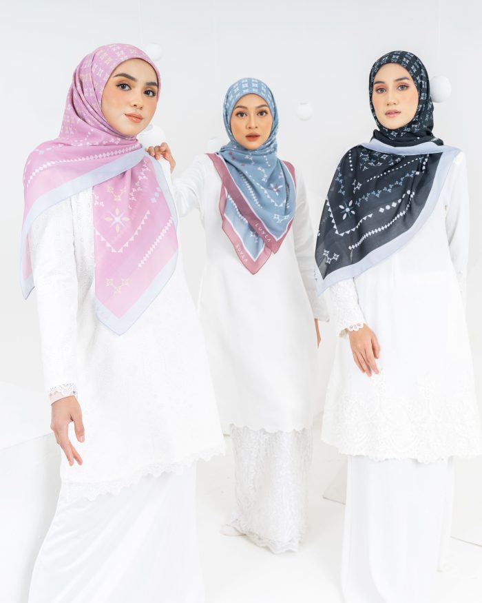 Tudung Bawal Cotton Turkish Delight - Lavender - Image 3