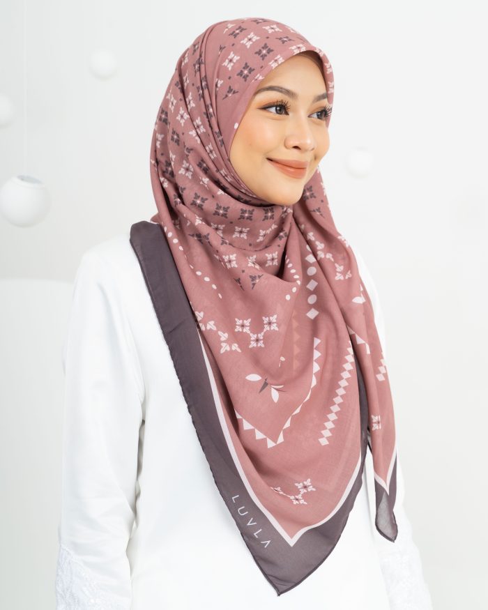 Tudung Bawal Cotton Turkish Delight - Hazel Choco - Image 2
