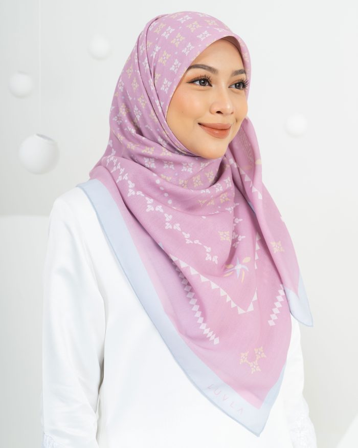 Tudung Bawal Cotton Turkish Delight - Rosewater - Image 2