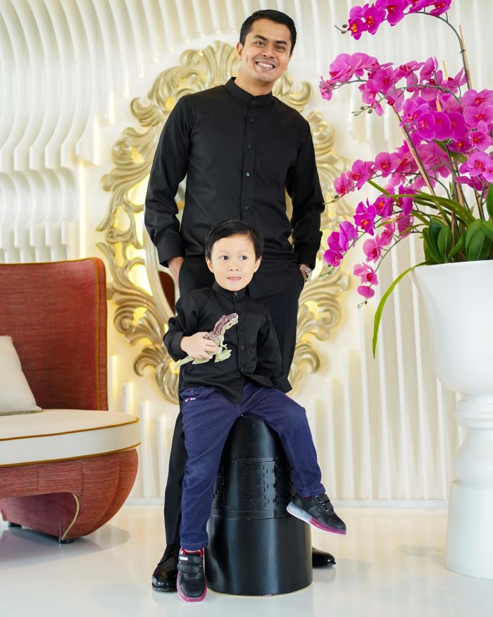 Baju Kurta Mizan Kids - Matte Black - Image 5