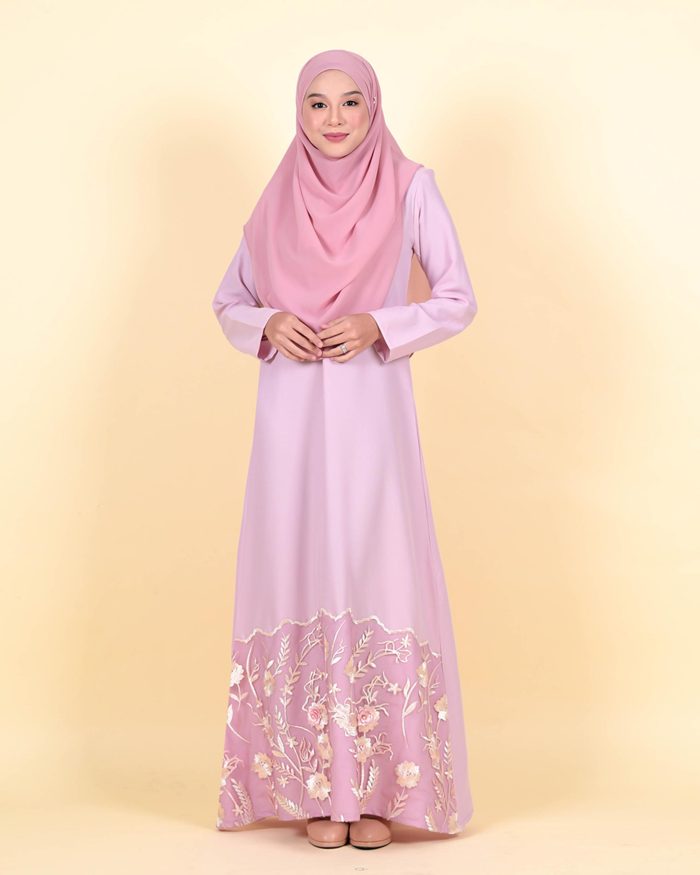 Abaya Lace Syarifah - Pinky Blush