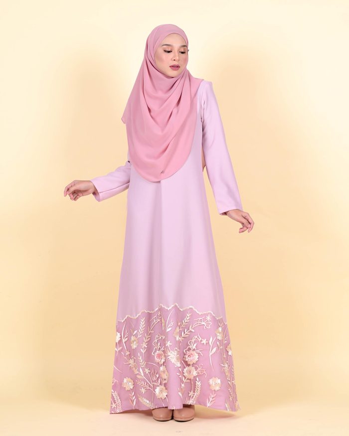 Abaya Lace Syarifah - Pinky Blush - Image 3