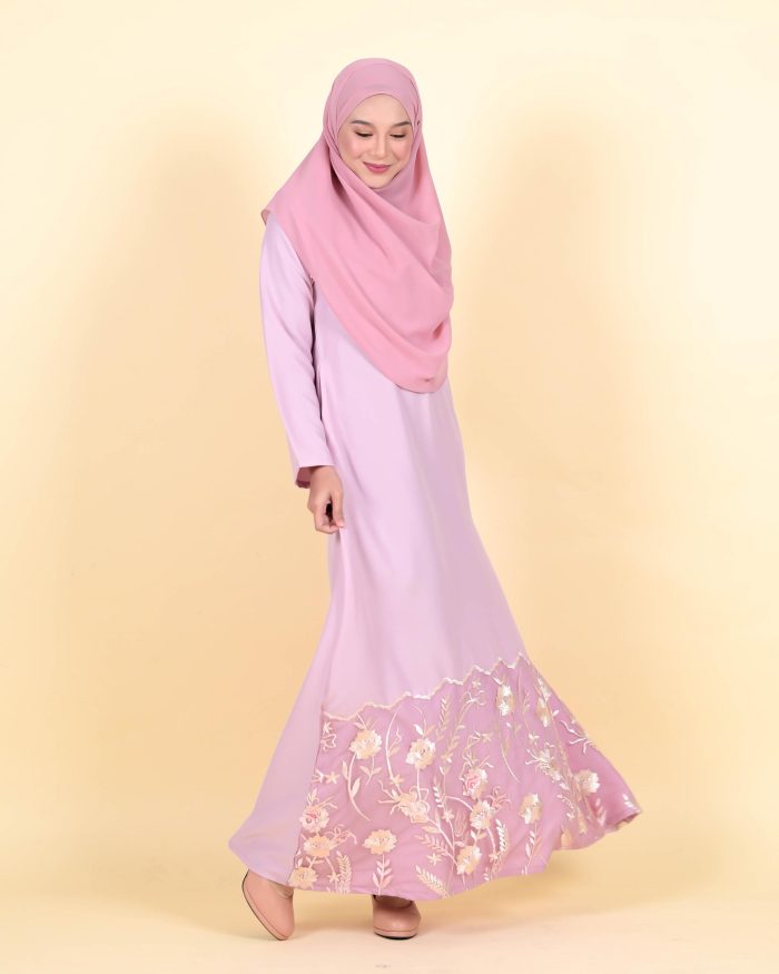 Abaya Lace Syarifah - Pinky Blush - Image 2