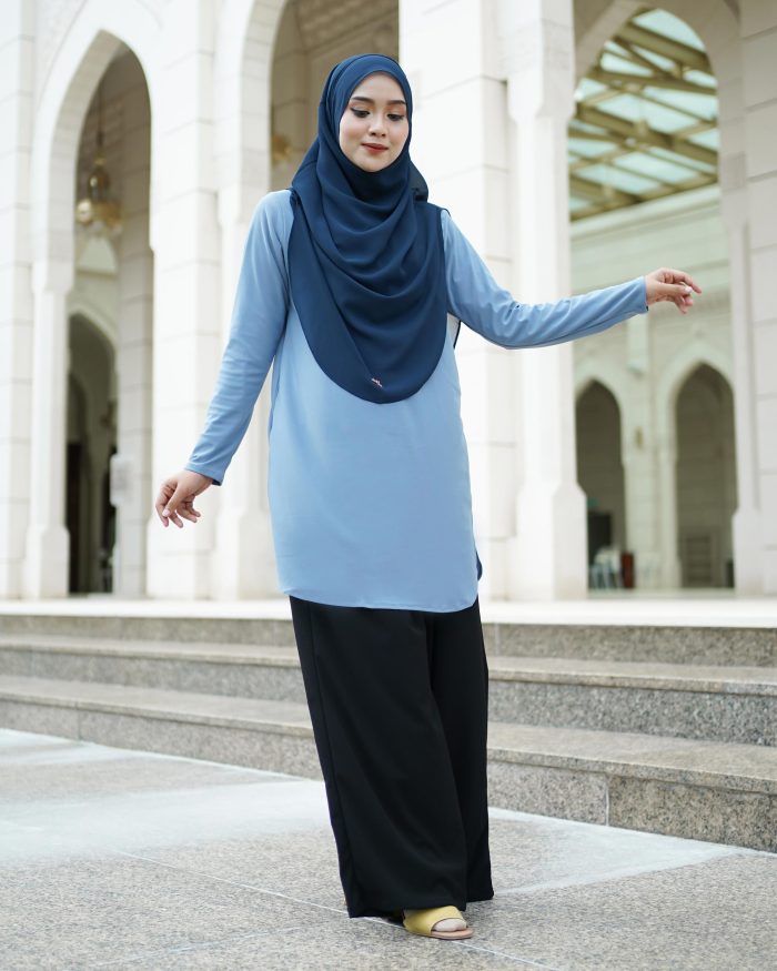 Blouse Laiqa - Cyan Blue - Image 2