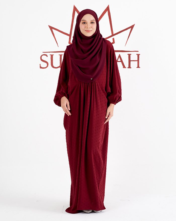 Dress Soraya - Burgundy Red - Image 2